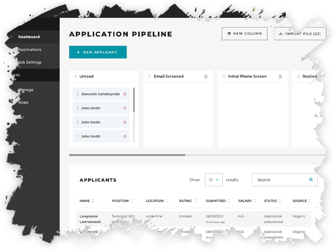 View of applicant pipeline in Scout
