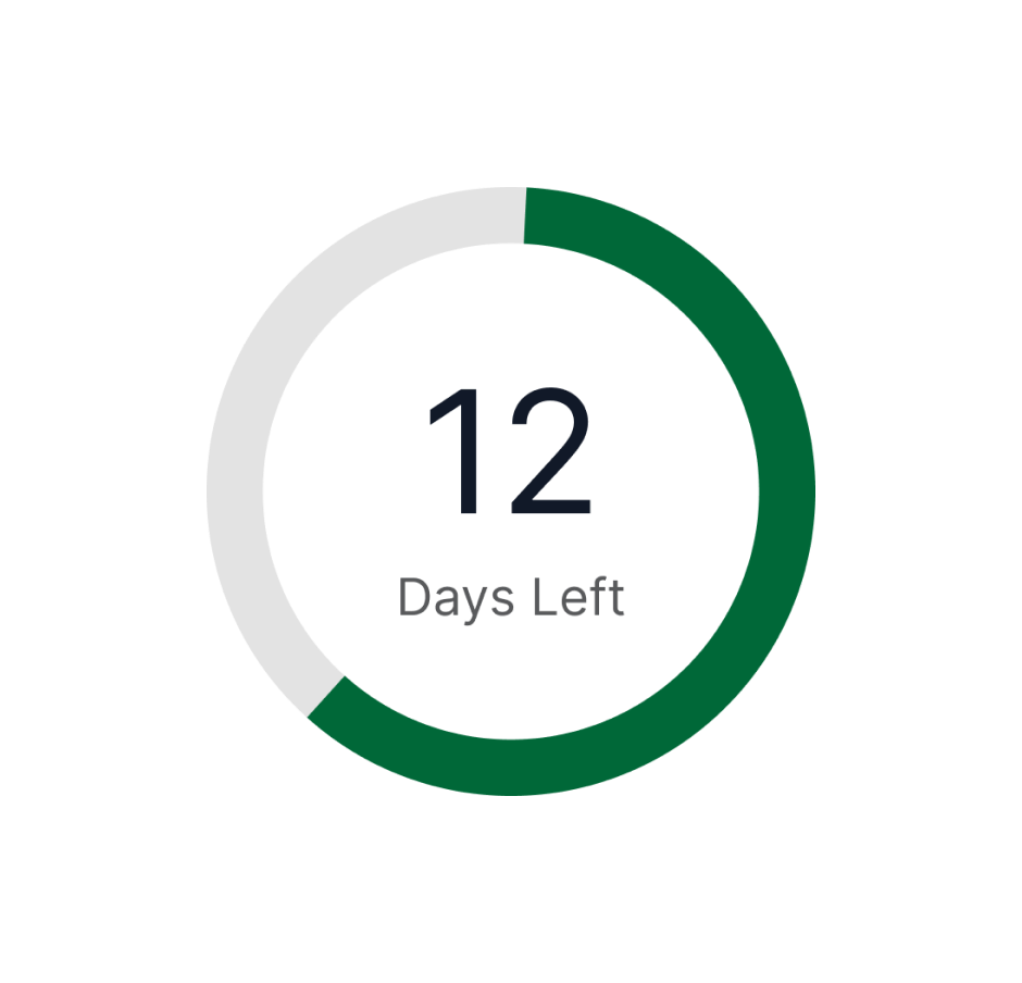 Leaf PTO balance and days left